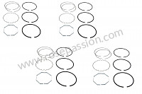P129192 - Ring 356a+b 1600 2 / 2 / 2 / 5 4 rings (complete set for an engine) for Porsche 356B T6 • 1961 • 1600 (616 / 1 t6) • Cabrio b t6 • Manual gearbox, 4 speed