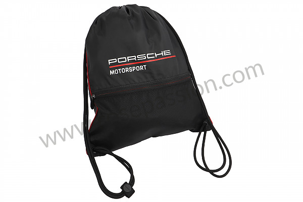 P574743 - SPORT TAS MET DRAAGSTRING - ZWART voor Porsche 