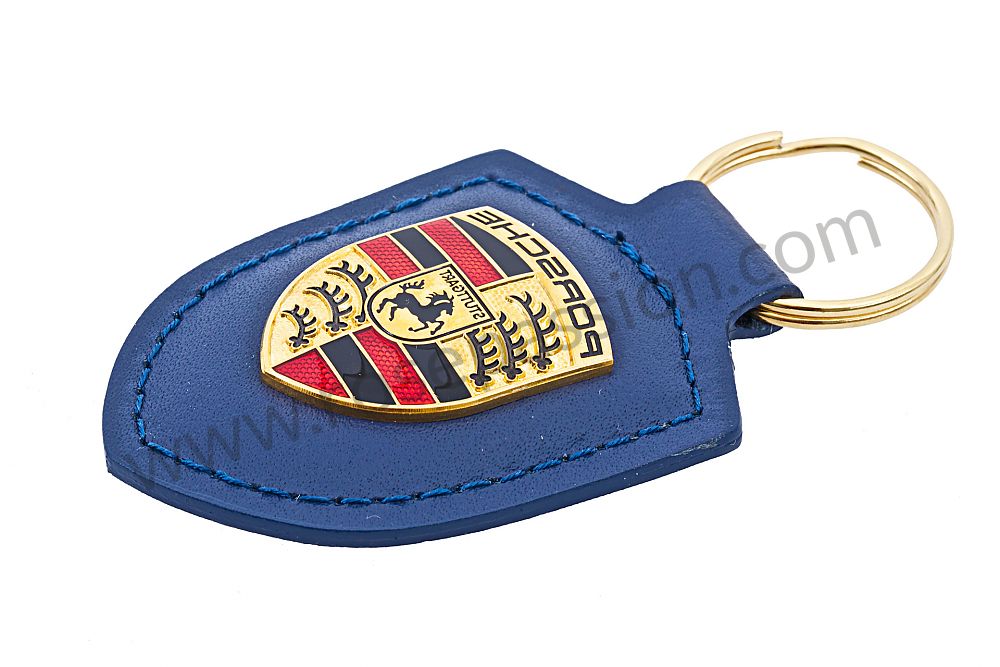 Llavero Porsche con escudo Porsche cuero azul WAP0500950E 