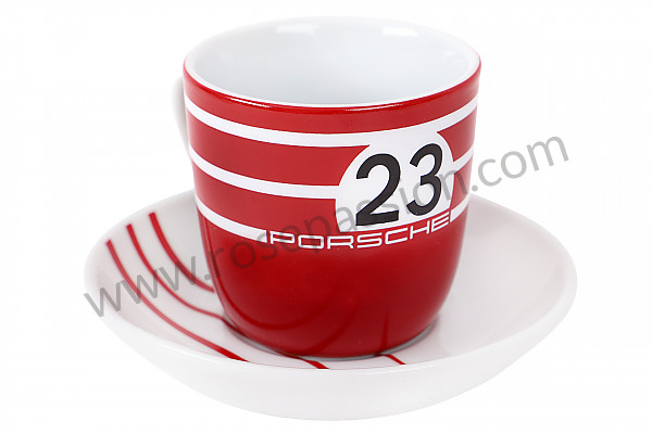 P598492 - ROOD / ZWART / WIT ESPRESSOKOPJE voor Porsche 