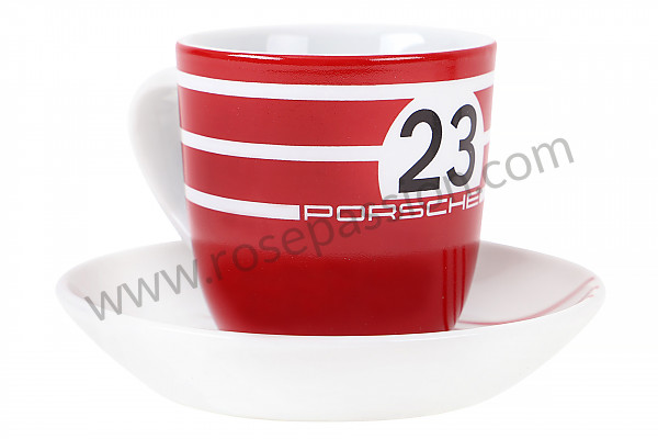 P598492 - ROOD / ZWART / WIT ESPRESSOKOPJE voor Porsche 