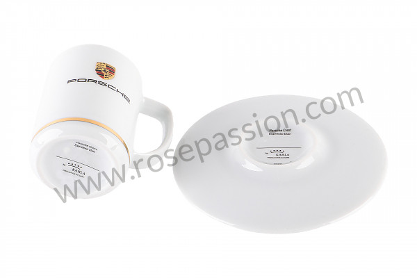 P598495 - DUO TASSES ESPRESSO ÉCUSSON - BLANCHE pour Porsche 
