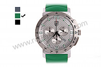 P232415 - Relógio desportivo chrono - prateado e verde para Porsche 