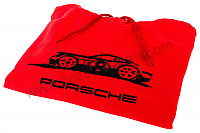 P613851 - SWEAT À CAPUCHE HOMME ROUGE pour Porsche 