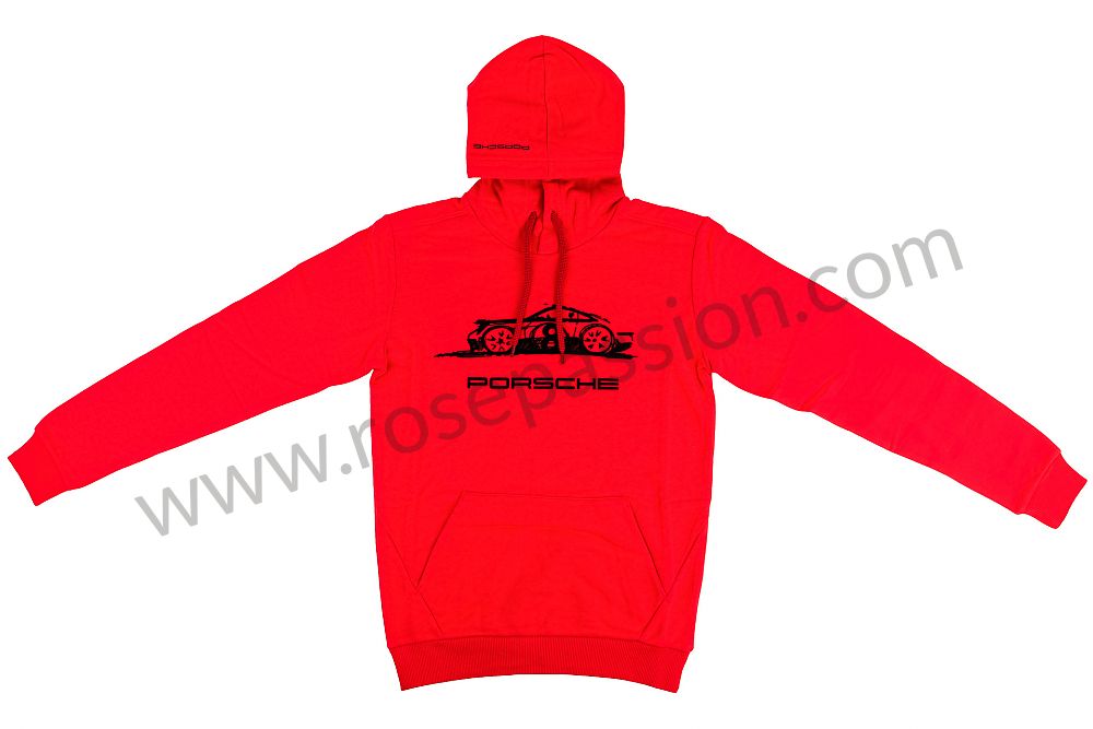 P613857 WAP722XXL0NPOR SWEAT CAPUCHE HOMME ROUGE XXL