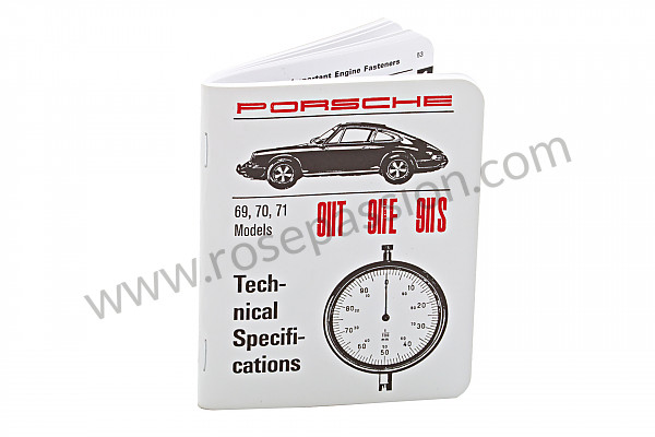 P98699 - Tipos, dimen., toleran. para Porsche 911 Classic • 1969 • 2.0t • Coupe • Caja auto