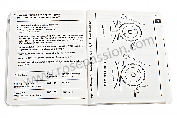 P111287 - Livret cotes - couples de serrage-tolérance-spécifications en anglais ( une mine d'information) pour Porsche 911 Classic • 1973 • 2.4s • Coupe • Boite manuelle 4 vitesses