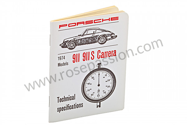 P98698 - Boekje nummers-spanmomenten-tolerantie-specificaties in het engels (een schat aan informatie)  voor Porsche 911 G • 1974 • 2.7 carrera • Coupe • Manuele bak 4 versnellingen