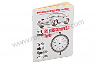 P98689 - Scheda tipi-quo.-toller. per Porsche 911 G • 1975 • 2.7 carrera • Coupe • Cambio manuale 5 marce