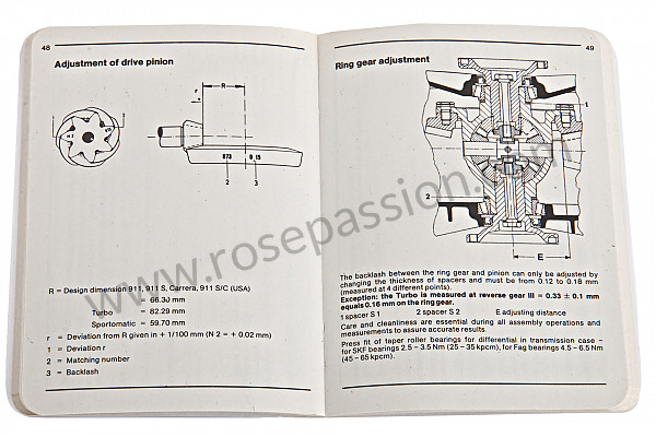 P98689 - Types, dimen., tolerances for Porsche 911 G • 1975 • 2.7 carrera • Coupe • Manual gearbox, 5 speed