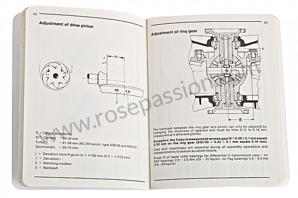 P103095 - Types, dim., tol. - 911 c for Porsche 911 G • 1976 • 2.7 • Targa • Manual gearbox, 4 speed