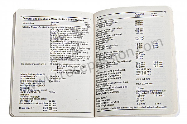 P99203 - Livret cotes - couples de serrage-tolérance-spécifications en anglais ( une mine d'information) pour Porsche 928 • 1981 • 928 4.7s • Coupe • Boite auto