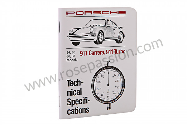 P98691 - Tipos, dim., toler. 911 c para Porsche 911 G • 1987 • 3.2 g50 • Targa • Caja manual de 5 velocidades