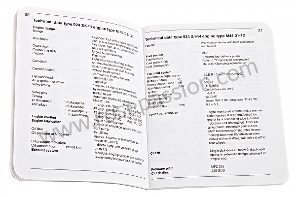 P105887 - Boekje nummers-spanmomenten-tolerantie-specificaties in het engels (een schat aan informatie)  voor Porsche 944 • 1988 • 944 2.5 • Coupe • Automatische versnellingsbak