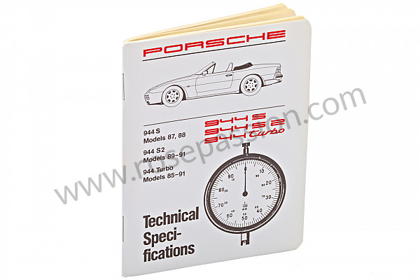 P111303 - Boekje nummers-spanmomenten-tolerantie-specificaties in het engels (een schat aan informatie)  voor Porsche 944 • 1990 • 944 s2 • Coupe • Manuele bak 5 versnellingen