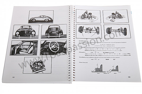 P80934 - Manual de utilización y técnico de su vehículo en inglés 356 a para Porsche 356a • 1958 • 1600 (616 / 1 t2) • Convertible d'a t2 • Caja manual de 4 velocidades