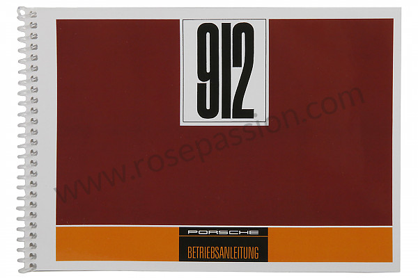 P86115 - Gebruiks- en technische handleiding van uw voertuig in het duits 912 1968 voor Porsche 