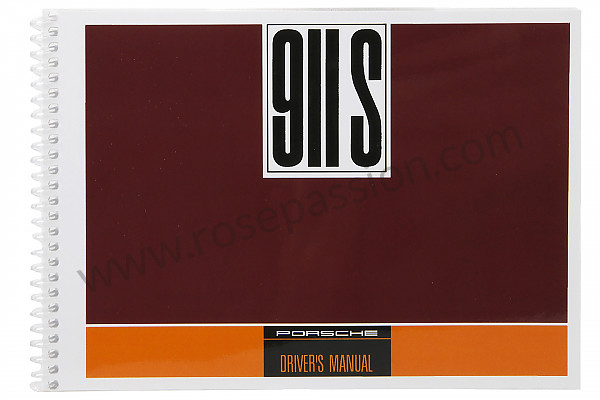 P80895 - Manual utilização e técnico do seu veículo em inglês 911 s 1968 para Porsche 