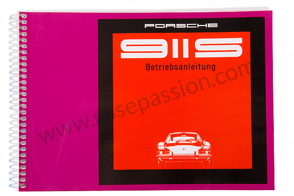 P81904 - Manual de utilización y técnico de su vehículo en alemán 911 s 1969 para Porsche 