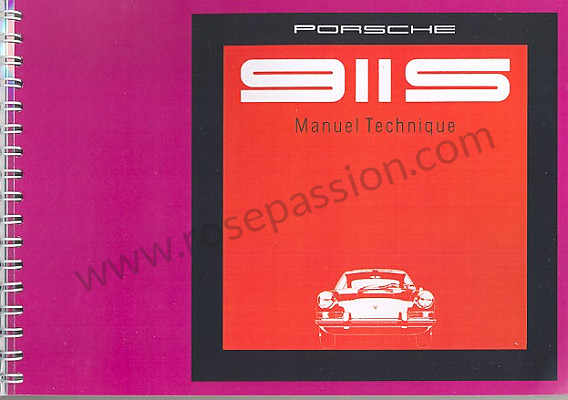 P86672 - Manuale d'uso e tecnico del veicolo in francese 911 s 1969 per Porsche 