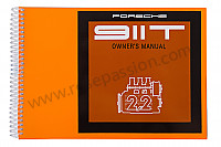 P80982 - User and technical manual for your vehicle in english 911 t 1970 for Porsche 