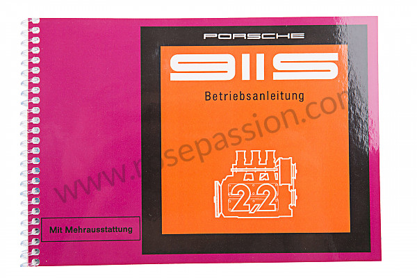 P213490 - Manuale d'uso e tecnico del veicolo in tedesco 911 s 1970 per Porsche 