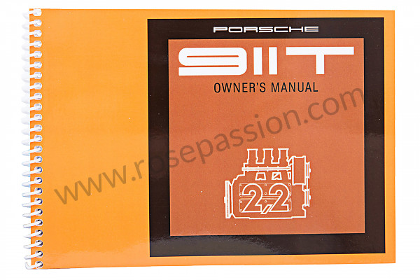P80974 - User and technical manual for your vehicle in english 911 t 1971 for Porsche 