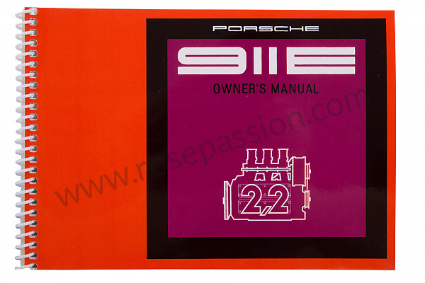 P80977 - User and technical manual for your vehicle in english 911 e 1971 for Porsche 