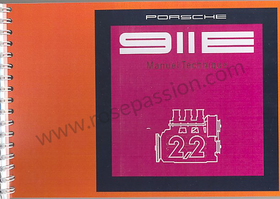 P80923 - Manuel utilisation et technique de votre véhicule en français 911 E 1971 pour Porsche 
