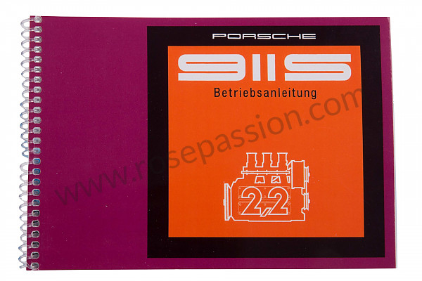 P85081 - Manuale d'uso e tecnico del veicolo in tedesco 911 s 1971 per Porsche 