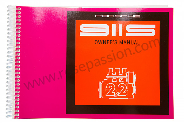 P85082 - User and technical manual for your vehicle in english 911 s 1971 for Porsche 