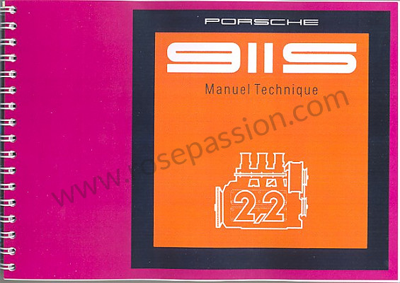 P80935 - Betriebsanleitung und technisches handbuch für ihr fahrzeug auf französisch 911 s 1971 für Porsche 