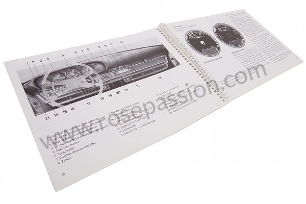 P80903 - User and technical manual for your vehicle in german 911 e 1972 for Porsche 