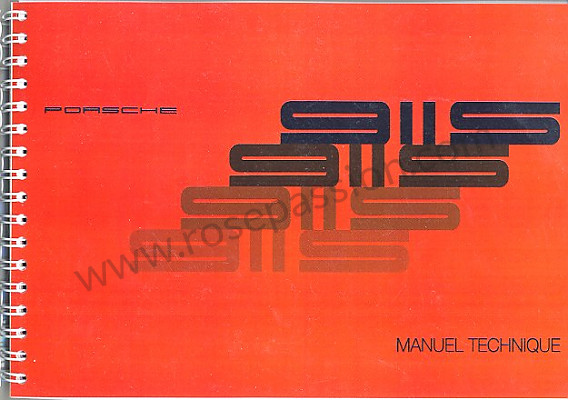 P85087 - User and technical manual for your vehicle in french 911s 1972 for Porsche 