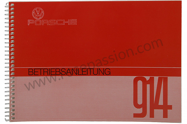 P80912 - Manual utilização e técnico do seu veículo em alemão 914 1972 para Porsche 