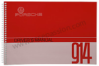 P213494 - User and technical manual for your vehicle in english 914 1972 for Porsche 