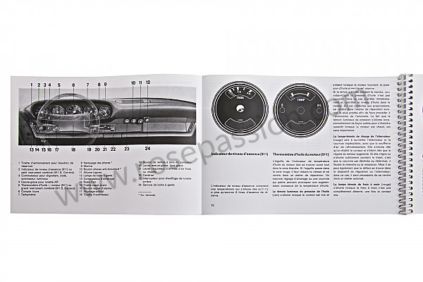 P80889 - Manuale d'uso e tecnico del veicolo in francese 911 / 74 911 carrera per Porsche 911 G • 1974 • 2.7 • Targa • Cambio manuale 5 marce
