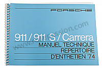 P80889 - User and technical manual for your vehicle in french 911 / 74 911 carrera for Porsche 