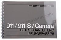 P85092 - User and technical manual for your vehicle in german 911 / 75 911 carrera for Porsche 