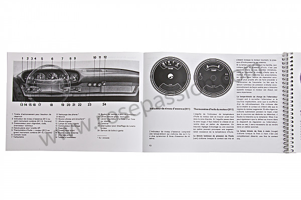 P80940 - Manual de utilización y técnico de su vehículo en francés 911 / 75 911 carrera para Porsche 911 G • 1975 • 2.7s • Coupe • Caja manual de 4 velocidades