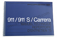 P80940 - User and technical manual for your vehicle in french 911 / 75 911 carrera for Porsche 