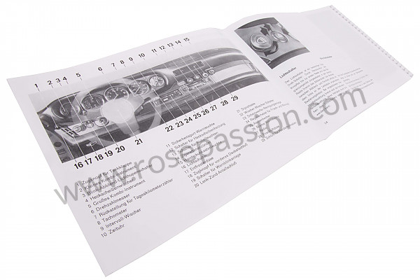 P85094 - Manuale d'uso e tecnico del veicolo in tedesco 911 / 77 carrera 3,0 per Porsche 