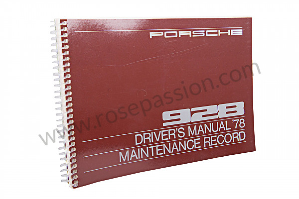 P81100 - Manuale d'uso e tecnico del veicolo in inglese 928 1978 per Porsche 