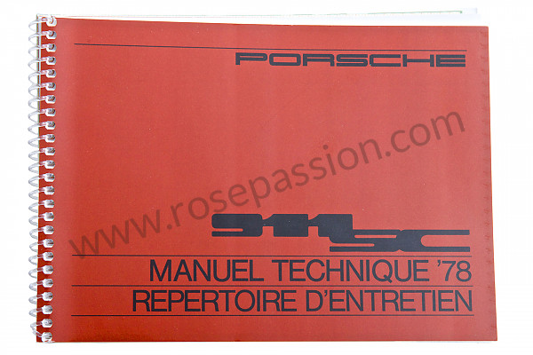 P81217 - Gebruiks- en technische handleiding van uw voertuig in het frans 911 sc 1978 voor Porsche 