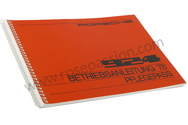 P86135 - User and technical manual for your vehicle in german 924 1978 for Porsche 