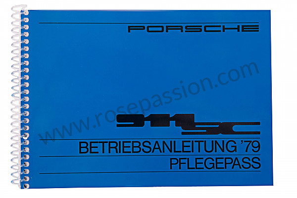 P81125 - User and technical manual for your vehicle in german 911 sc  1979 for Porsche 