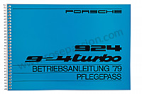 P81247 - Manuel utilisation et technique de votre véhicule en allemand pour Porsche 924 • 1979 • 924 2.0 • Coupe • Boite auto