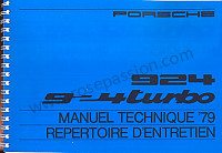 P81155 - Manuale d'uso e tecnico del veicolo in francese 924 turbo 1979 per Porsche 