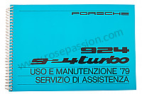 P81234 - Manual utilização e técnico do seu veículo em italiano 924 turbo 1979 para Porsche 924 • 1979 • 924 turbo • Coupe • Caixa manual 5 velocidades