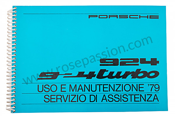 P81234 - Manual utilização e técnico do seu veículo em italiano 924 turbo 1979 para Porsche 